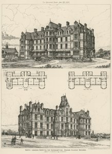 Hospital del Norte de Londres para el Consumo, diseño que quedó en segundo lugar de English School