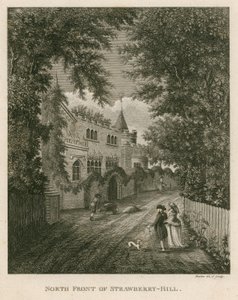 Fachada norte de Strawberry Hill, Twickenham, Londres de English School