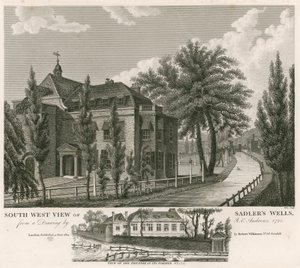 Vista noroeste de Sadlers Wells, Londres