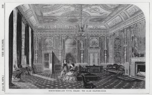Casa Northumberland, Strand, la sala de dibujo de vidrio (grabado) de English School