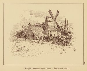 Nun Mill, Bishopthorpe Road, demolido en 1882 (litografía) de English School