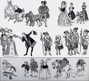 Ilustración de rima infantil de English School