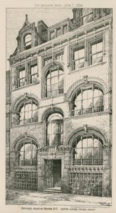 Oficinas, Austin Friars, Londres EC, Aston Webb, arquitecto de English School