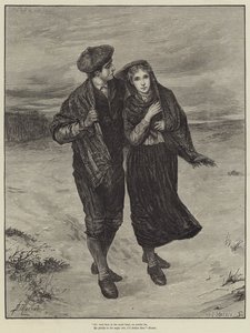 ¡Oh! si estuvieras en el frío viento, en aquella pradera (grabado) de English School