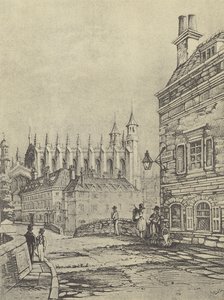 Puente de Old Barnes Pool, 1838 (grabado) de English School