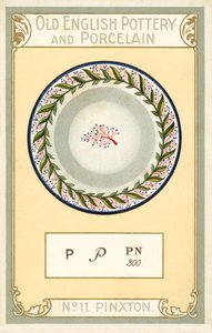Cerámica y porcelana inglesas antiguas: Pinxton (litografía en color) de English School