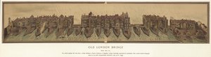 Antiguo Puente de Londres alrededor de 1600