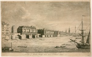 Antiguo Puente de Londres, desde cerca de las escaleras de St Olaves de English School