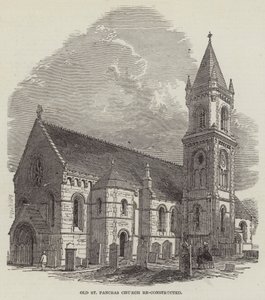 Reconstrucción de la antigua iglesia de San Pancracio (grabado)