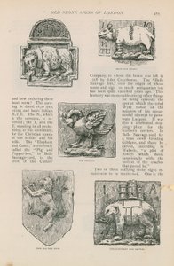 Viejos letreros de piedra de Londres