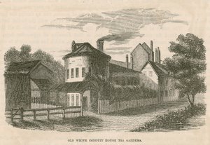 Jardines de té de la antigua Casa White Conduit, Pentonville, Londres