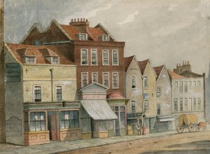 Casas antiguas en Upper Street, Islington, frente a la Iglesia de English School
