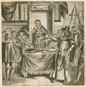 Oliver Cromwell despidiendo el Parlamento Rump de English School