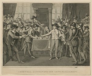 Oliver Cromwell disuelve el Parlamento Largo