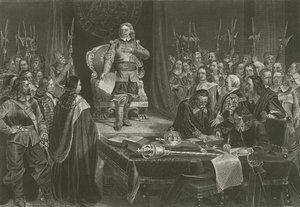 Oliver Cromwell rechazando la Corona de Inglaterra, 1657 de English School