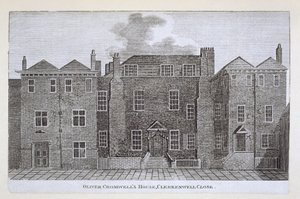 Casa de Oliver Cromwell, Clerkenwell Close, siglo XIX de English School