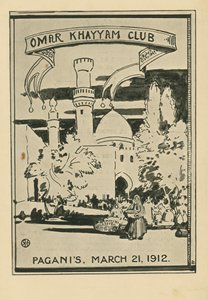 Cena del Club Omar Khayyam, 21 de marzo de 1912, en el Restaurante Paganis