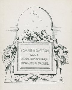Cena del Club Omar Khayyam, diciembre de 1911, en el Restaurante Paganis