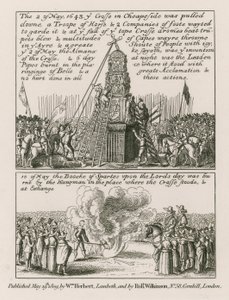 El 2 de mayo de 1643 la cruz en Cheapside, Londres, fue derribada de English School