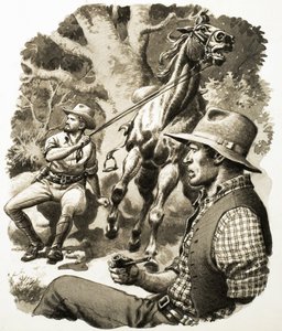 En la fuga: Cazado -- Por cien sabuesos humanos de English School