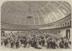 Inauguración de la Exposición Internacional de Dublín, el baile en la Mansion House, en honor al Príncipe de Gales de English School