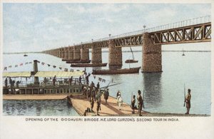 Inauguración del Puente Godaveri, segunda gira de H. E. Lord Curzon en India