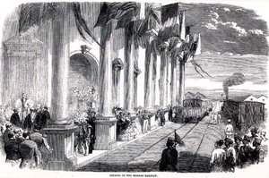 Inauguración del Ferrocarril de Madrás de English School