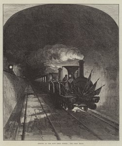 Apertura del túnel de Mont Cenis, el primer tren de English School