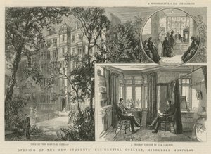 Inauguración del nuevo Colegio Residencial de Estudiantes, Hospital Middlesex
