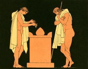 Orestes en la tumba de su padre