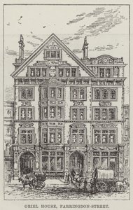 Oriel House, Farringdon-Street (grabado) de English School