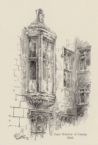 Ventana Oriel de Crosby Hall, frente a Great St Helen