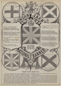 Origen de la Union Jack (grabado) de English School