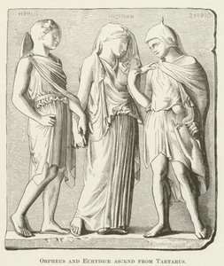 Orfeo y Eurídice ascienden del Tártaro de English School