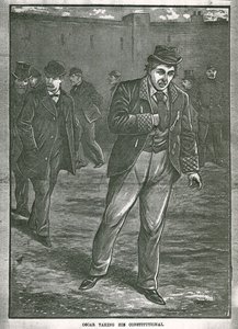 Oscar Wilde tomando su paseo de English School