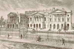 Osgoode Hall, Toronto, Canadá (litografía) de English School