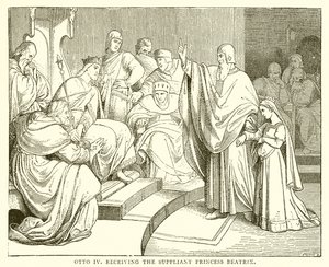Otón IV recibiendo a la suplicante princesa Beatriz de English School