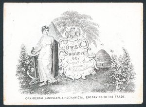 Owen, grabador, tarjeta comercial de English School