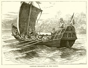 Oxenham embarcando en el Pacífico de English School