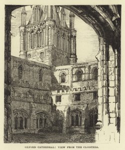 Catedral de Oxford, vista desde los claustros