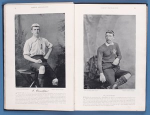 Página de Famosos Futbolistas 1895-96, con Thomas Crawshaw y William Bancroft, 1896