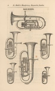Página del Catálogo Ilustrado de Instrumentos Musicales de G Butler de English School