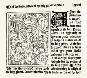 Página de The Royal Book impreso por William Caxton en 1484, de The National and Domestic History of England por William Hickman Smith Aubrey, publicado en Londres, c.1890
