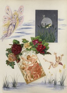 Página de álbum de recortes de la época victoriana tardía
