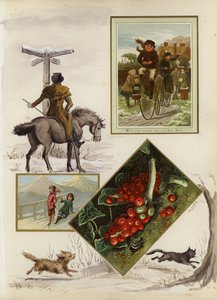 Página de álbum de recortes de la época victoriana tardía
