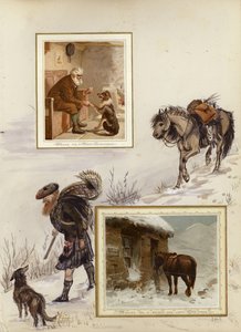 Página de álbum de recortes de la época victoriana tardía