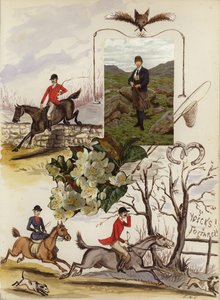 Página de álbum de recortes de la época victoriana tardía