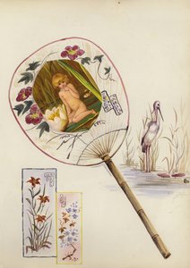 Página de álbum de recortes de la época victoriana tardía de English School