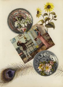 Página de álbum de recortes de la época victoriana tardía
