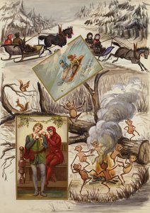 Página de álbum de recortes de la época victoriana tardía